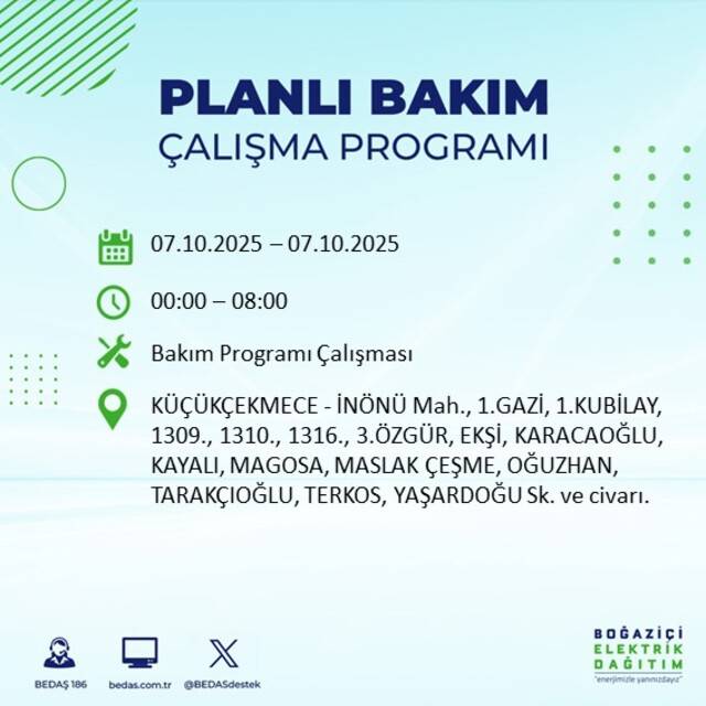 Bugün İstanbul karanlığa bürünecek! BEDAŞ açıkladı: 23 ilçede elektrikler kesilecek 40